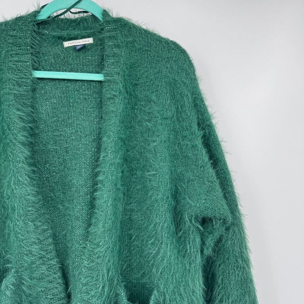 American Eagle Outfitters Cardigan Sweater Womens XS Green Longsleeve Open Front - Picture 3 of 12